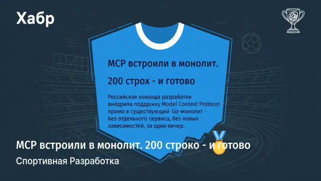 MCP встроили в монолит. 200 строк - и готово